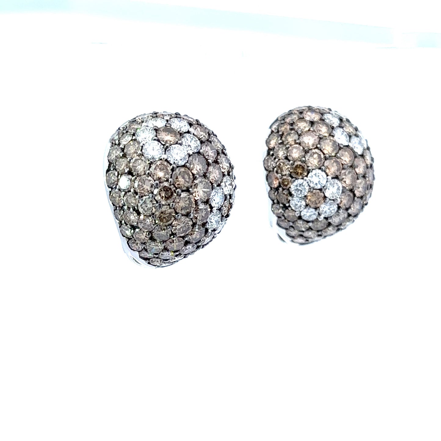 Cognac Diamond Dome Earrings